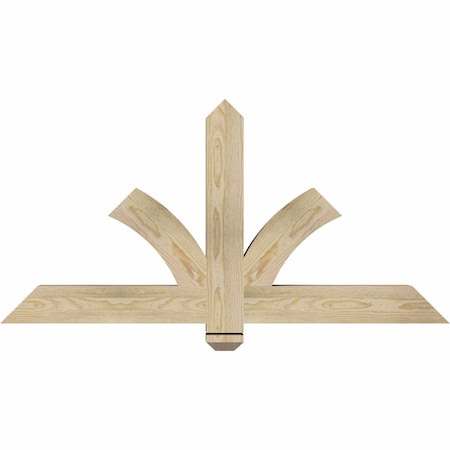 Ekena Millwork Redmond Rough Sawn Timber Gable Bracket, Douglas Fir, 48"W x 24"H x 4"D x 4"F, 12/12 Pitch GBW048X24X0404RED00RDF